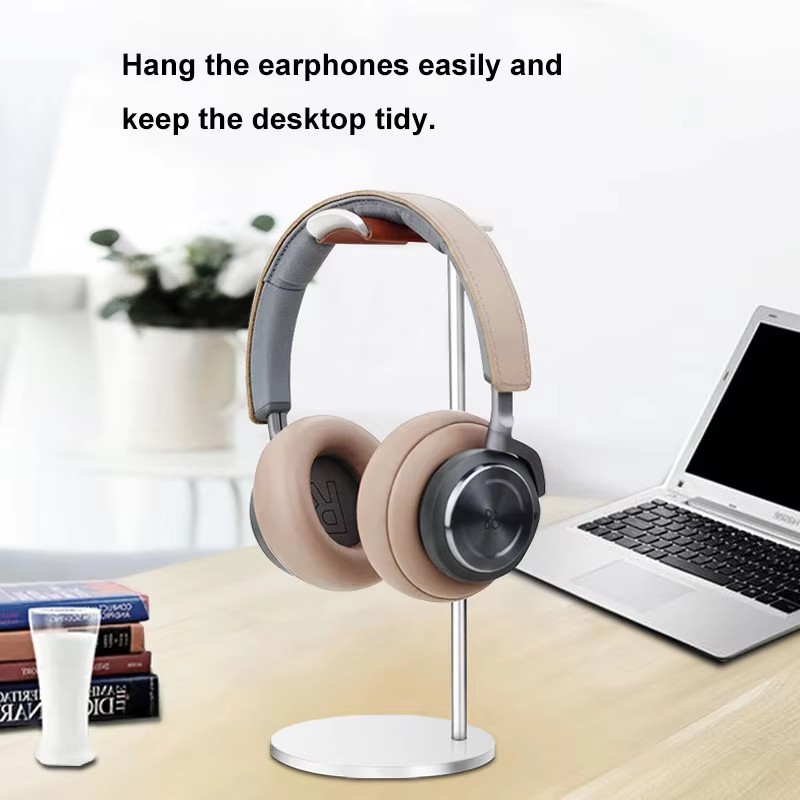 Gaming Setup Desk - Support de casque incurvé en aluminium,