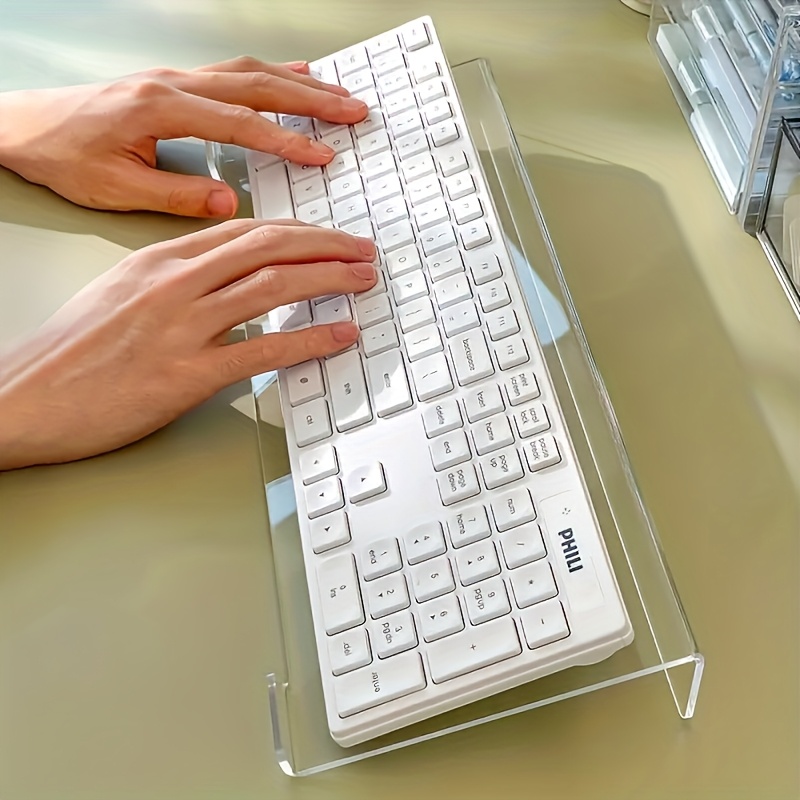 Desk Setup Design - Support de clavier en acrylique, organisateur