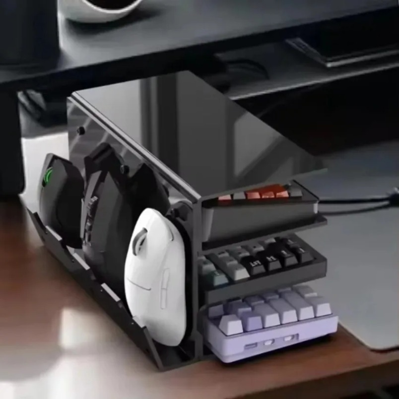 Desk Setup Pegboard - Support d'affichage pour clavier à 3