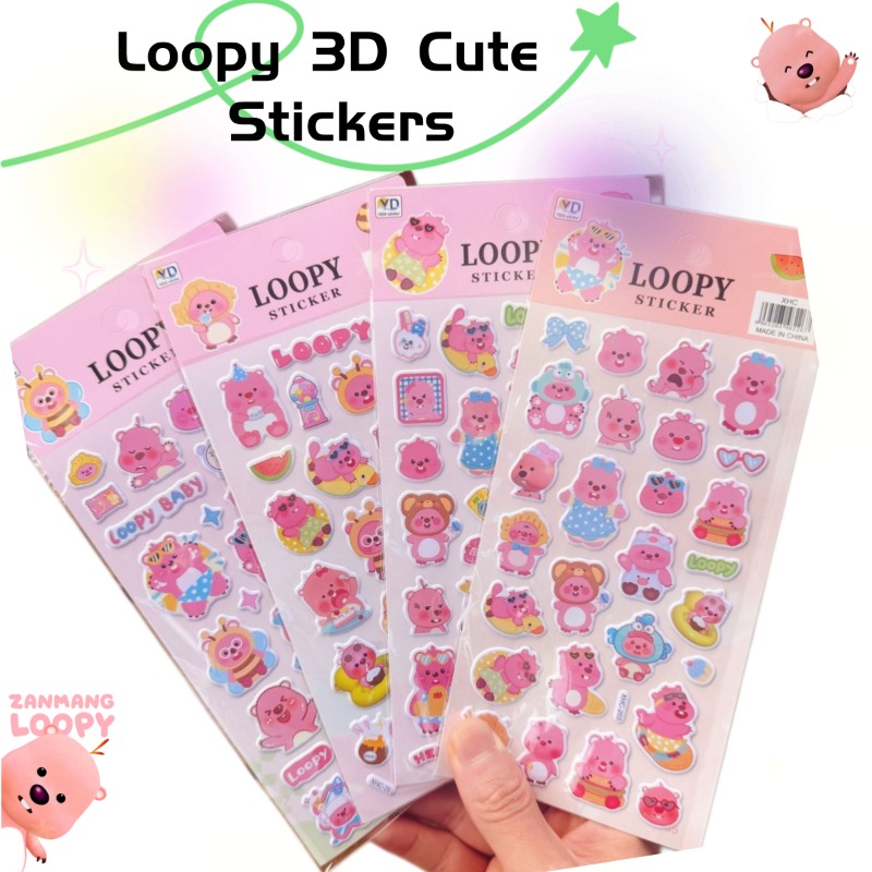 Desk Setup Decor - Nouveaux autocollants en mousse 3D Pororo