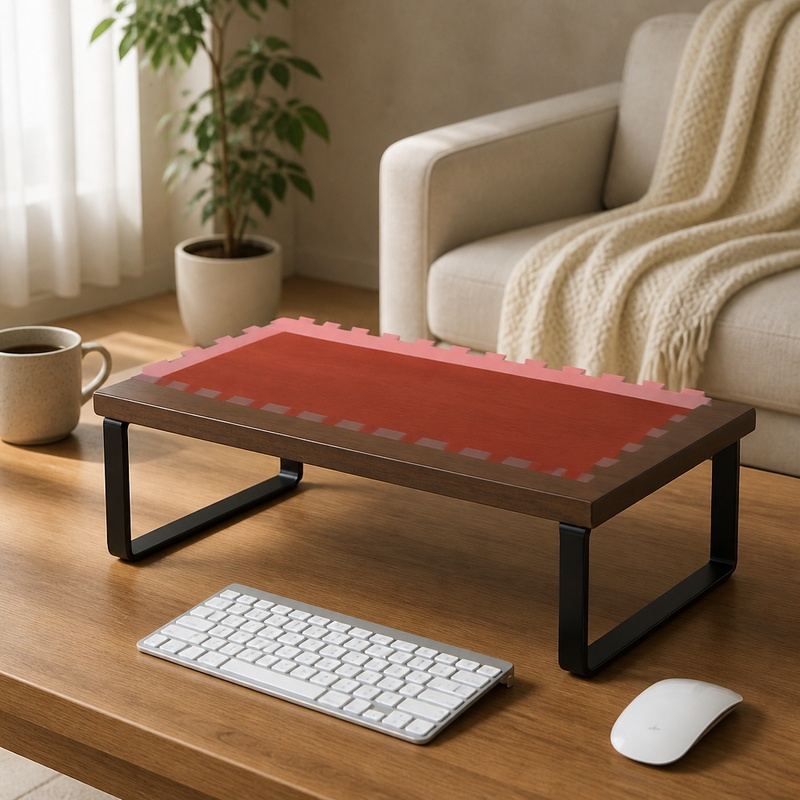Desk Setup Pegboard - Support d'écran de bureau réglable avec
