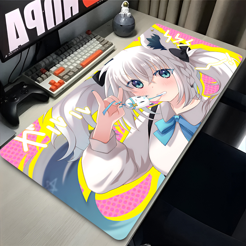 Shirakami Fubuki tapis de sour - Desk Setup Black And White avis et prix