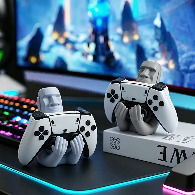 Sculpture en résine Moai de l' - Desk Setup Xbox avis et prix