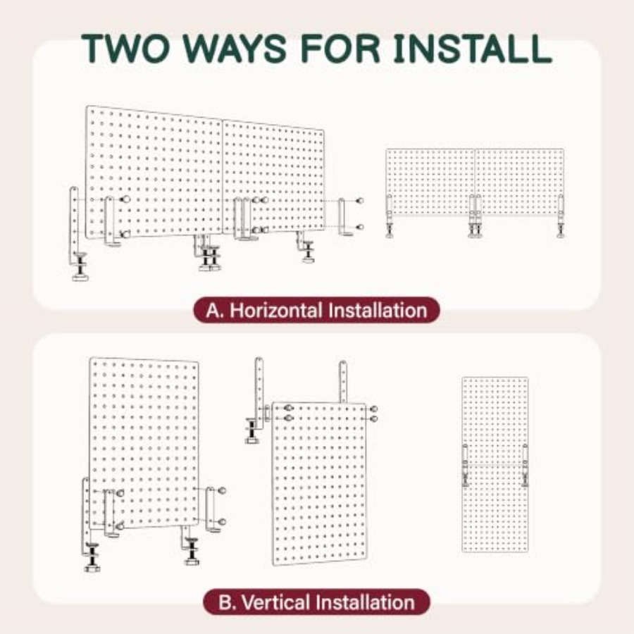 Panneau perforé à fixer sur bu - Desk Setup Pegboard avis et prix